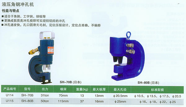 液壓角鋼沖孔機